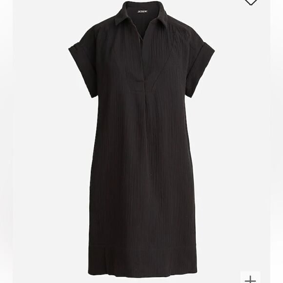 J. Crew Petite V-neck shirtdress in soft gauze - Picture 1 of 7